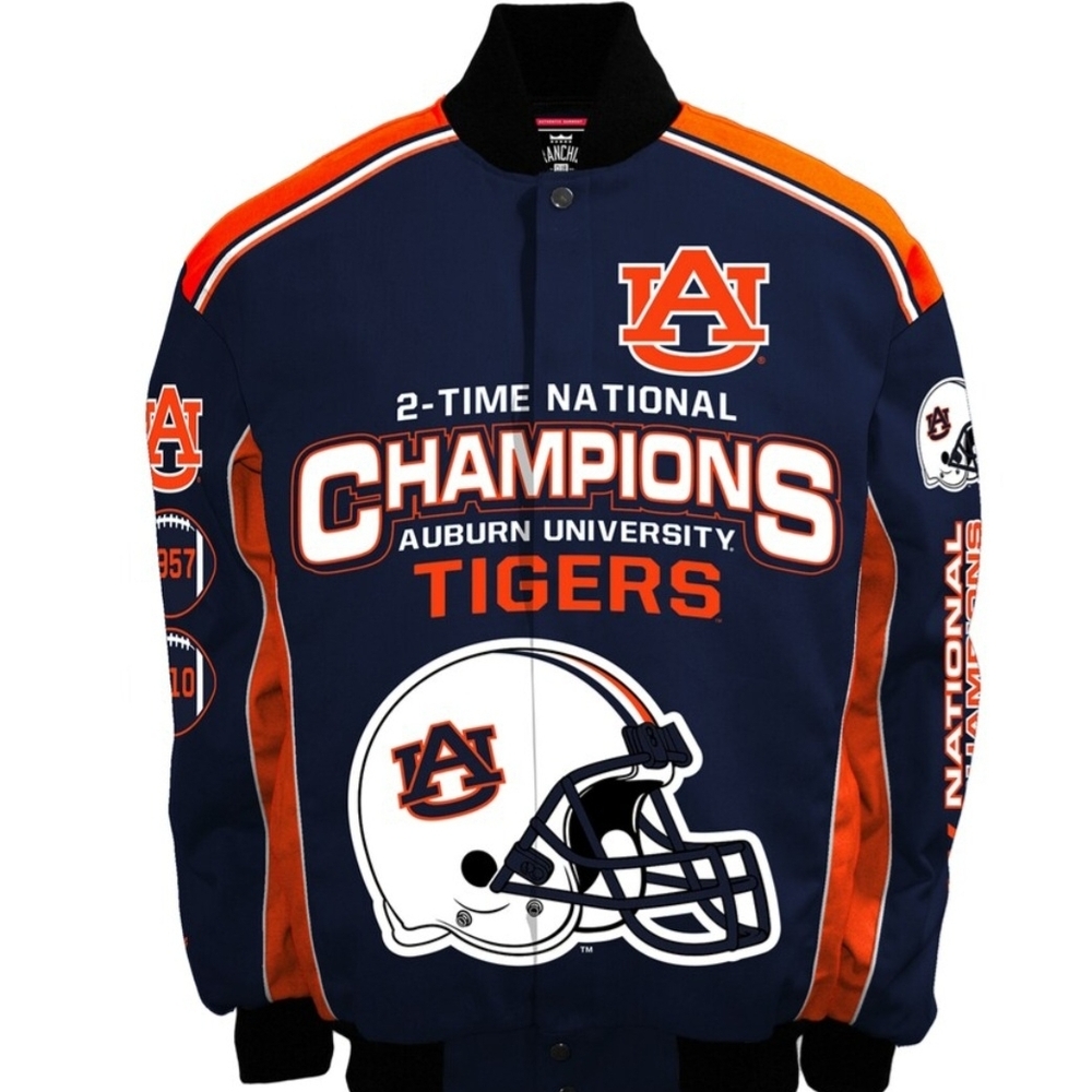 Auburn Tigers Champions Jacket Men's Navy Commemorative Twill Jacket L/G